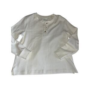 LANDS END waffle weave top size L Large 14/16